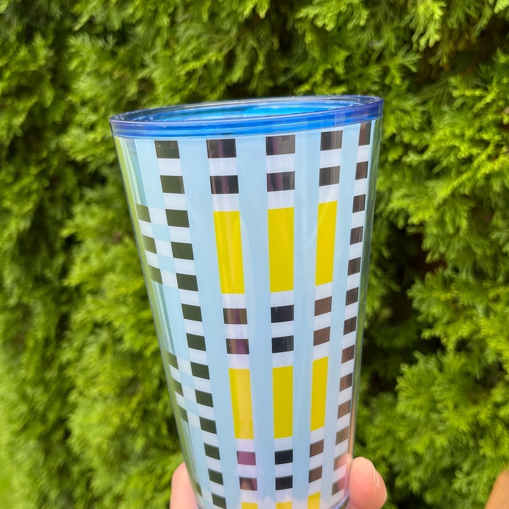 Starbucks 2018 Yellow & Blue Plaid
Travel Tumbler 16oz Plastic Cold Cup NWT - Picture 6 of 6